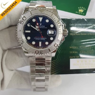 Rolex Yach Master Steel Blue Dial Swiss ETA Calibre 2236 Automatic Movement Watch