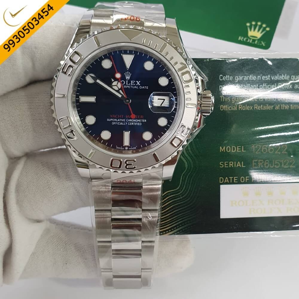 Rolex Yach Master Steel Blue Dial Swiss ETA Calibre 2236 Automatic Movement Watch