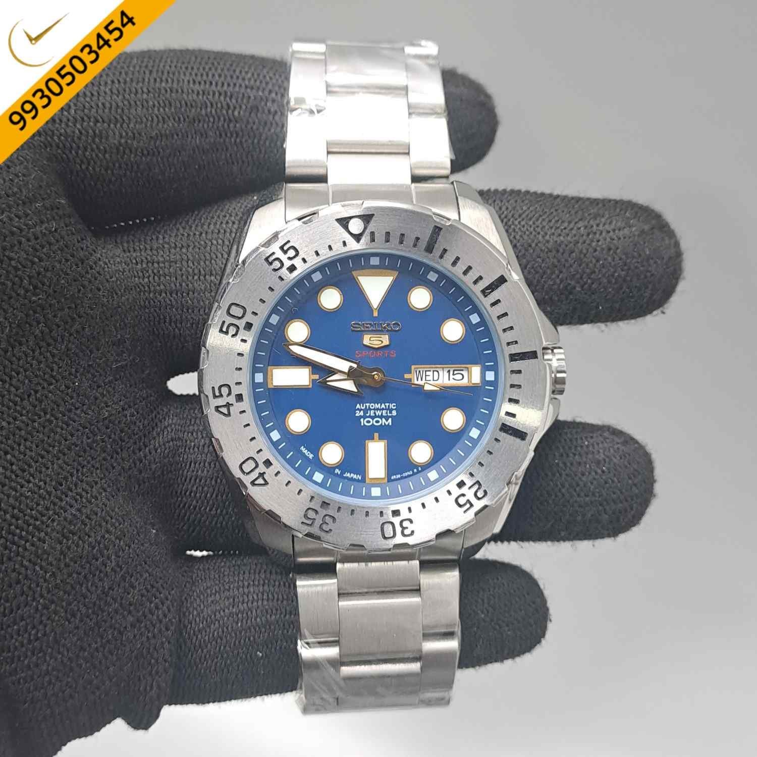Seiko 5 Sports Steel Blue Dial Swiss Automatic Watch