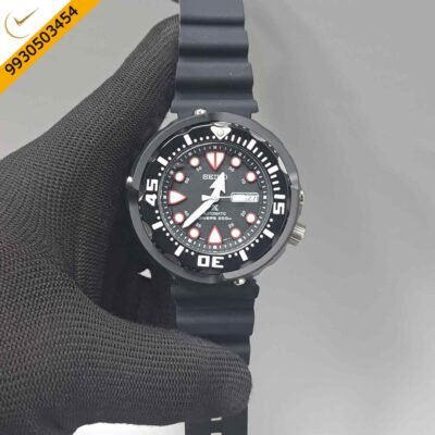 Seiko Prospex Sea Divers 200M Black Dial Black Rubber Strap Swiss Automatic Watch