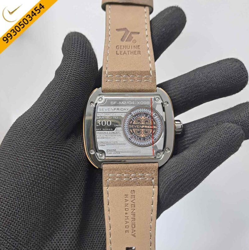 Seven Friday M204 Anniversary Edition Silver Dial Brown leather Strap Swiss automatic Watch - Image 4