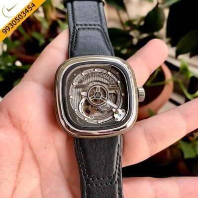 Seven Friday SF PS2/01 Skeleton Dial Black Leather Strap Swiss Automatic Watch