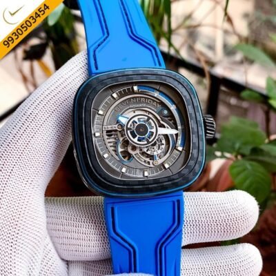 Seven Friday S3/02 Skeleton Dial Blue Rubber Strap Swiss Automatic Watch