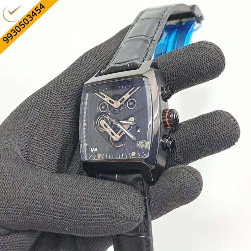 Tag Heuer Monaco V4 Full Black Limited Edition Swiss Watch - Image 2