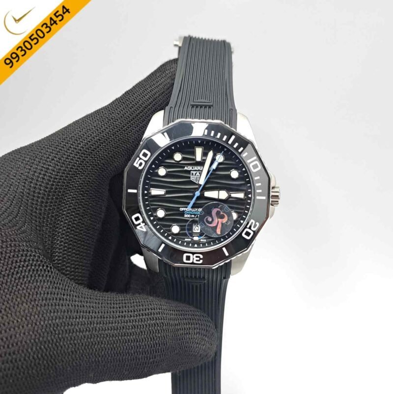 TAG Heuer Aquaracer Calibre 5 Professional 300 Diver Black Dial Black Rubber Strap Swiss Automatic Watch