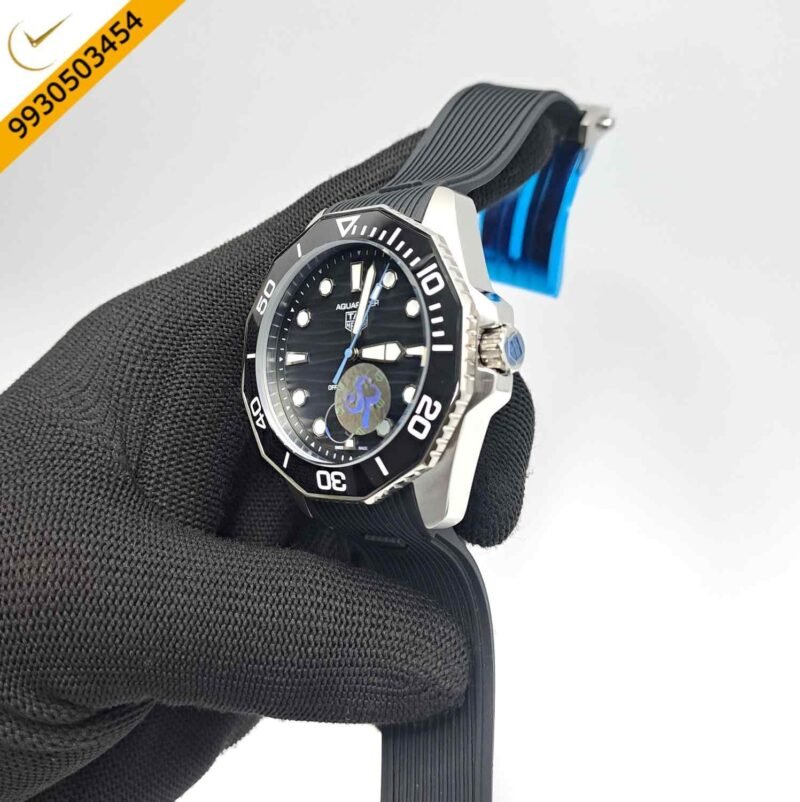 TAG Heuer Aquaracer Calibre 5 Professional 300 Diver Black Dial Black Rubber Strap Swiss Automatic Watch - Image 3