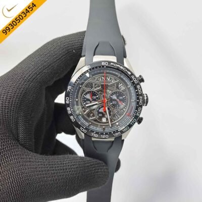TAG Heuer Carrera X Porsche Black Dial Black Rubber Strap Swiss Watch