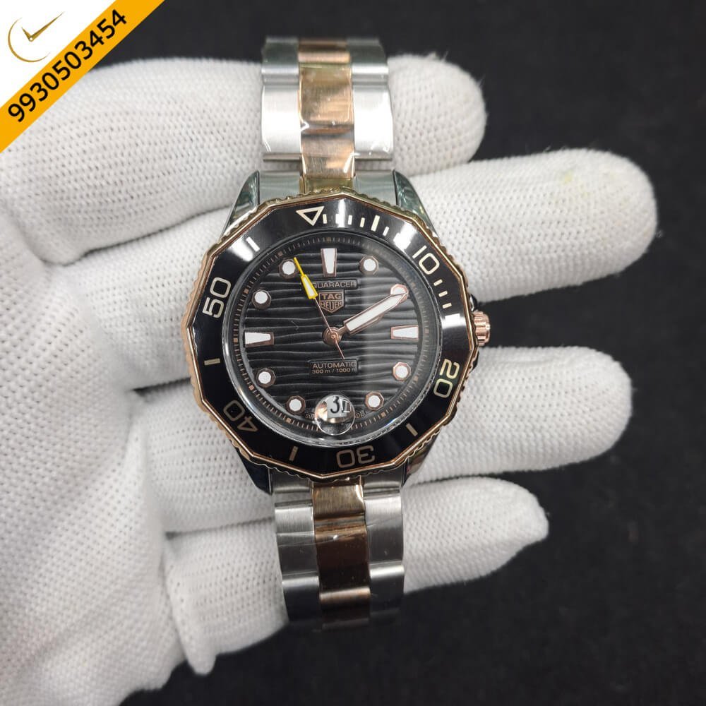 Tag Heuer Aquaracer Dual Tone Black Dial Swiss Watch