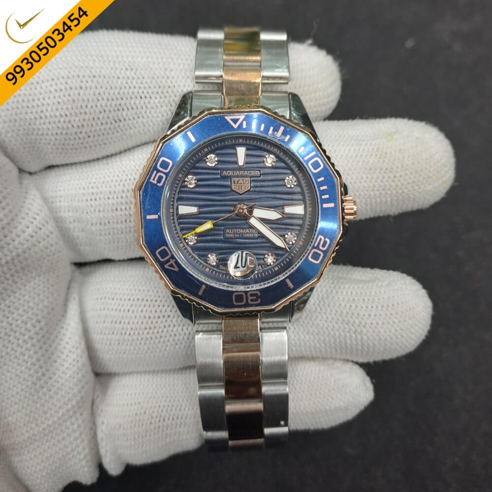 Tag Heuer Aquaracer Dual Tone Blue Dial Swiss Watch