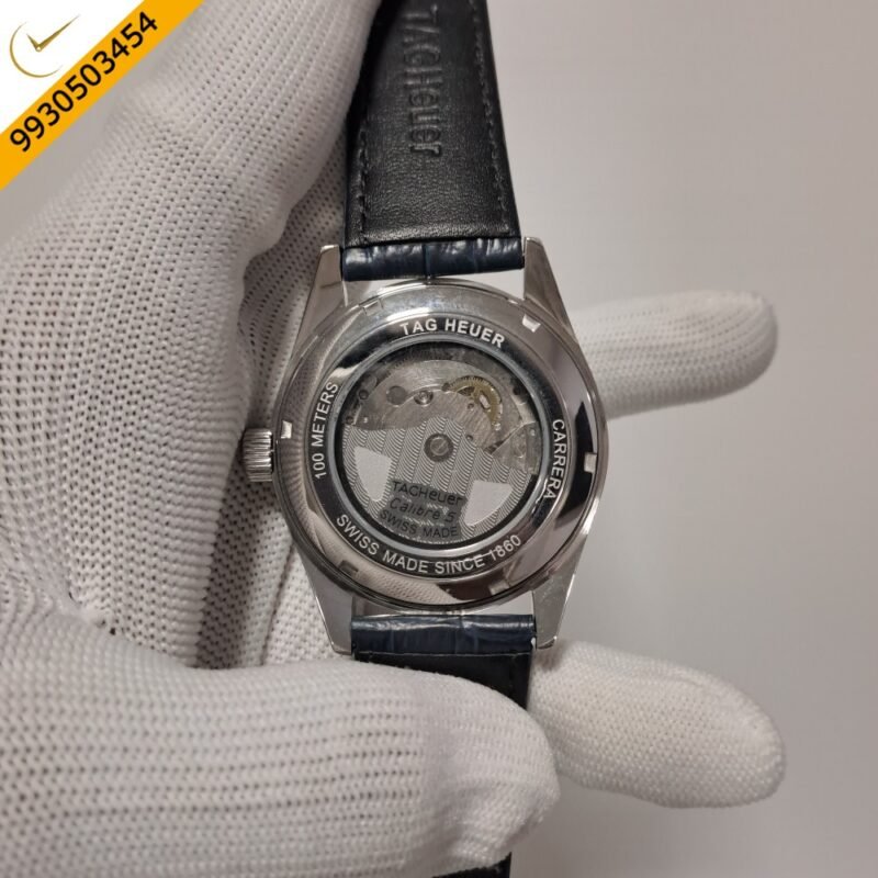 Tag Heuer Carrera Calibre 5 Blue Dial Swiss Automatic Watch - Image 4