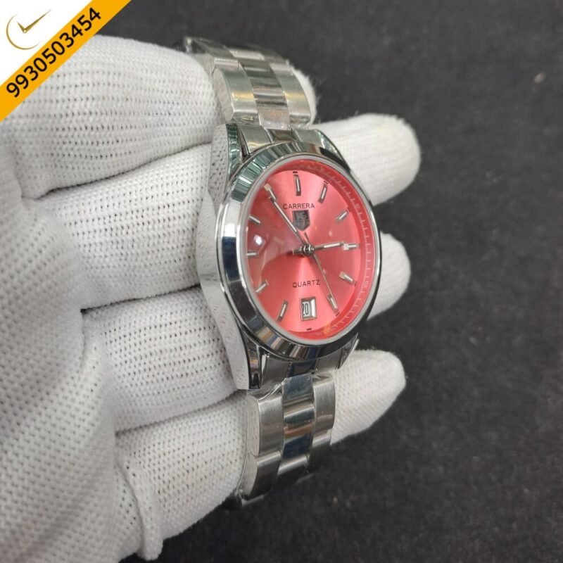 Tag Heuer Carrera Date Pink Dial Stainless Steel Swiss Watch - Image 2