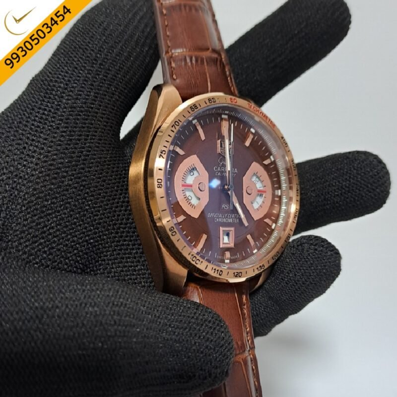 Tag Heuer Grand Carrera Calibre 17 Chronograph Brown Dial Swiss Watch - Image 3