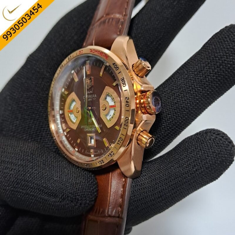 Tag Heuer Grand Carrera Calibre 17 Chronograph Brown Dial Swiss Watch - Image 2