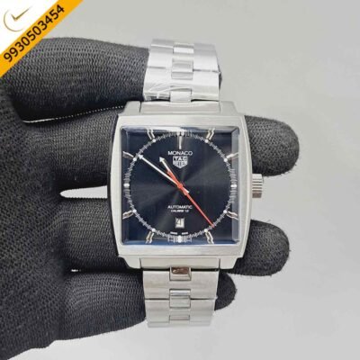 Tag Heuer Monaco Steel Black Dial Swiss Automatic Watch