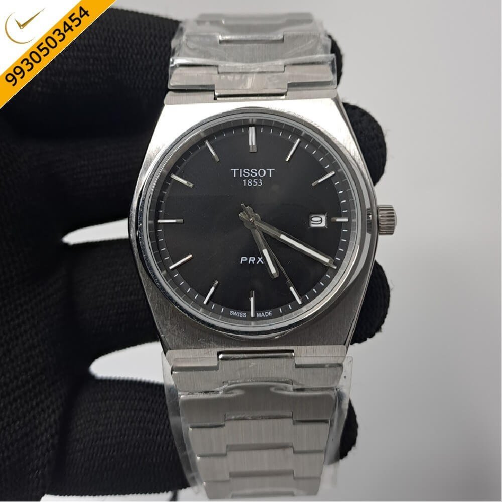 Tissot Classic PRX Stainless Steel Black Dial Swiss Automatic Watch