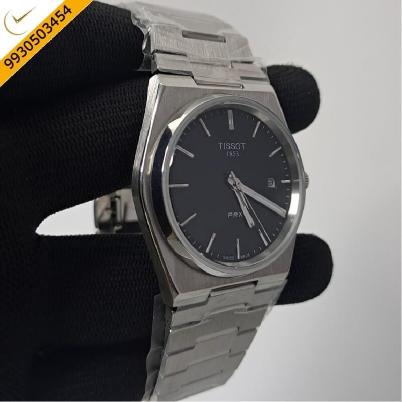 Tissot Classic PRX Stainless Steel Black Dial Swiss Automatic Watch - Image 2
