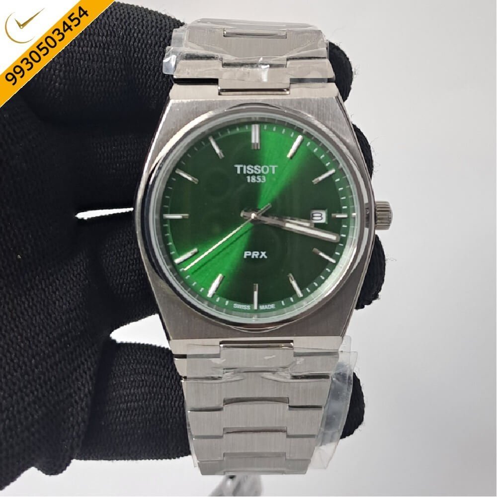 Tissot Classic PRX Stainless Steel Green Dial Swiss Automatic Watch