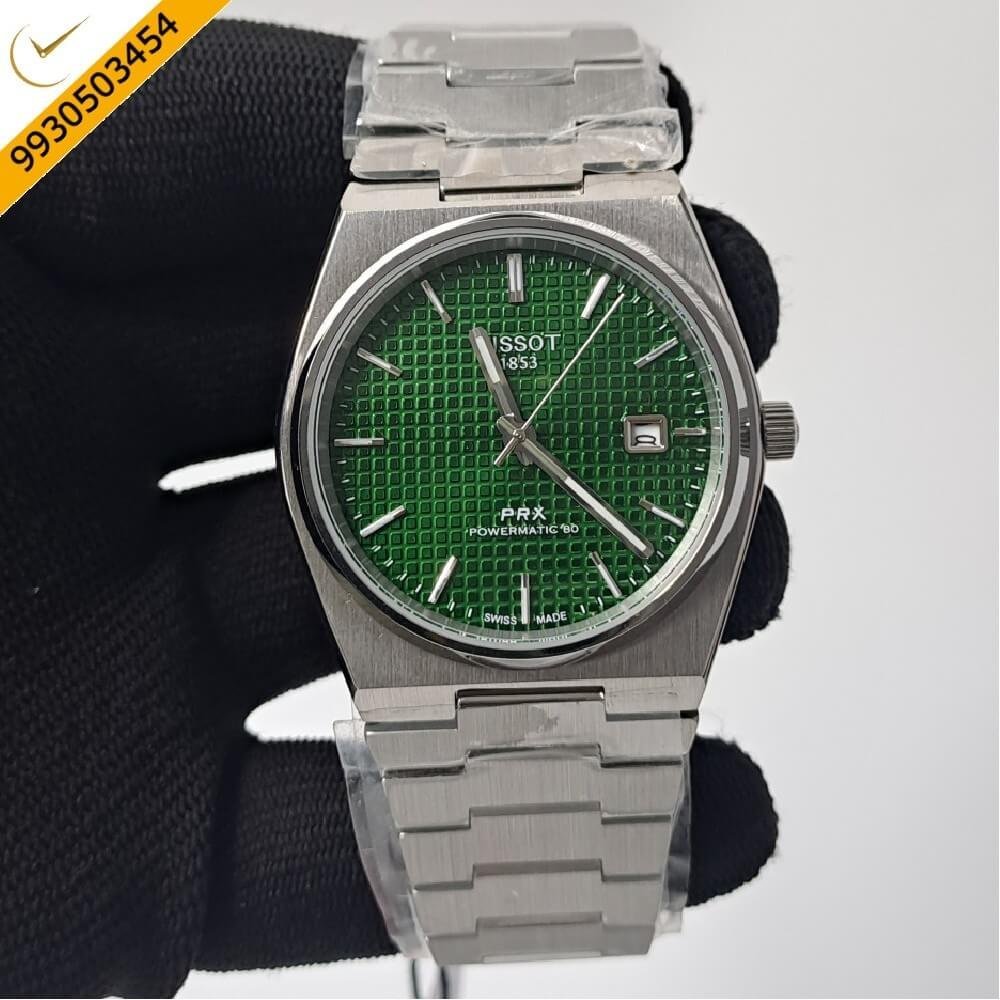 Tissot Classic PRX Stainless Steel Green Dial Swiss Automatic Watch