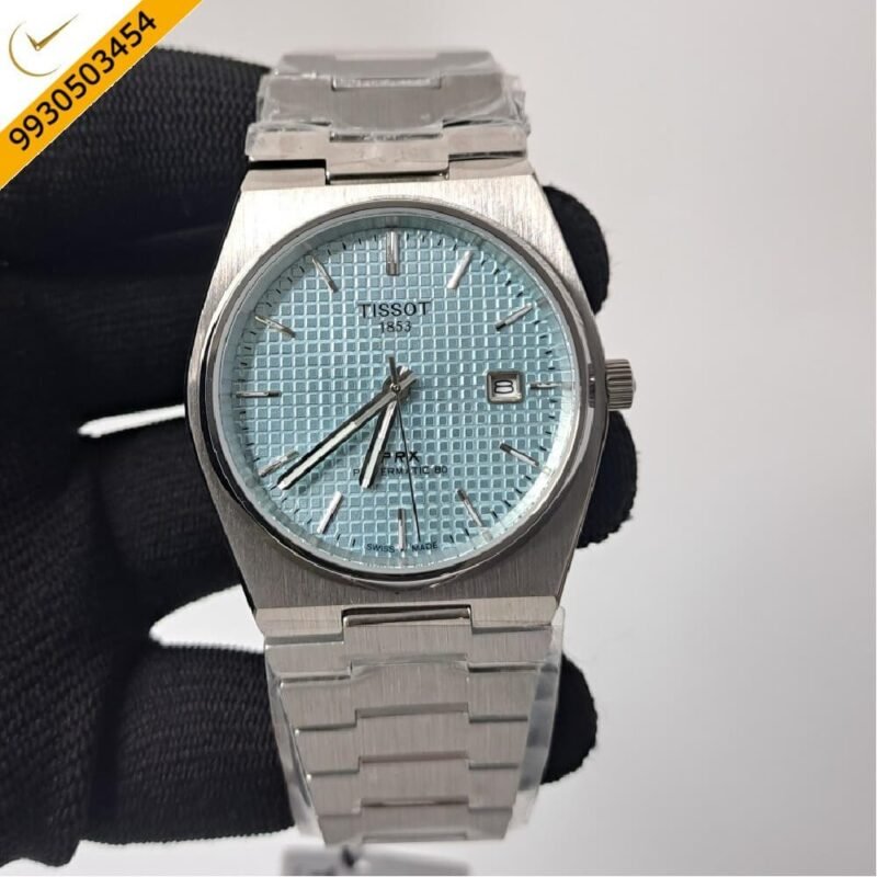 Tissot Classic PRX Stainless Steel Sky Blue Dial Swiss Automatic Watch