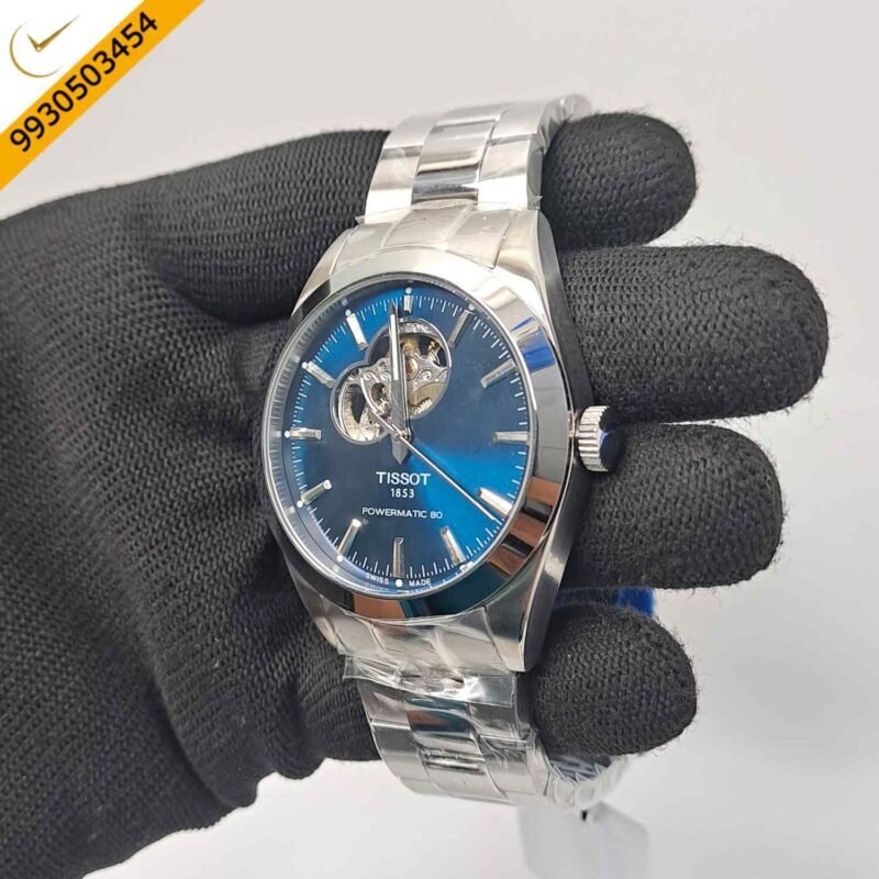 Tissot Gentleman Powermatic 80 Open Heart Blue Dial Swiss Automatic Watch - Image 3