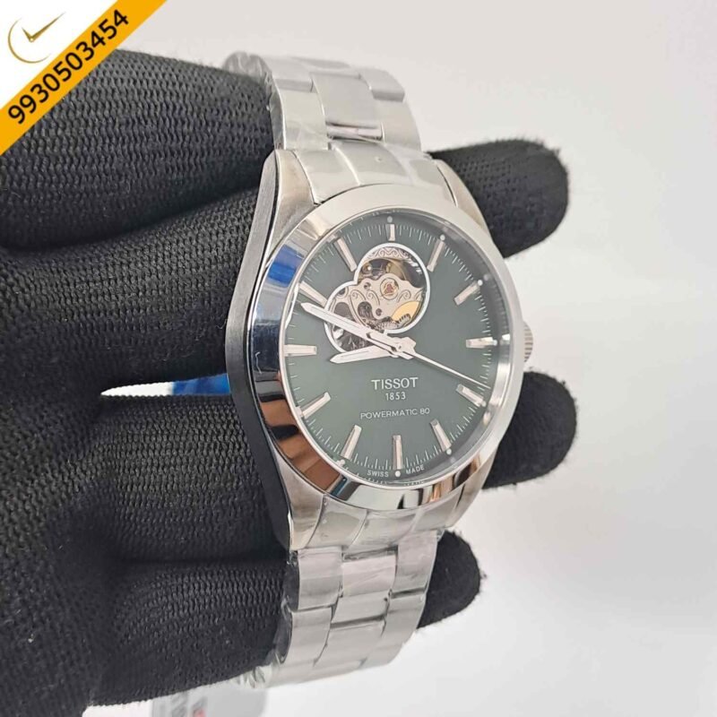 Tissot Gentleman Powermatic 80 Open Heart Green Dial Swiss Automatic Watch - Image 2