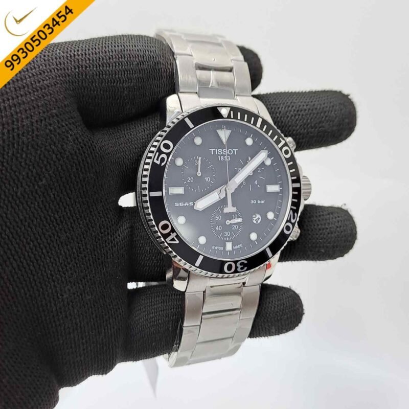 Tissot T-RACE Chronograph Stainless Steel Black Dial Swiss Watch - Image 2