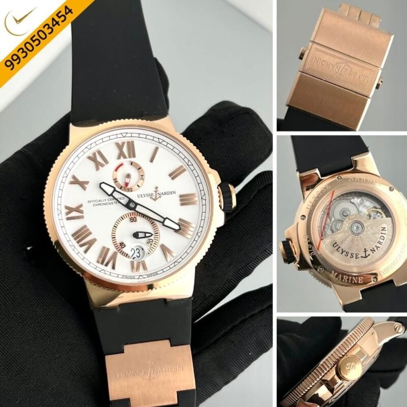 Ulysse Nardin Marine Chronometer White Dial Rubber strap Automatic Watch - Image 2