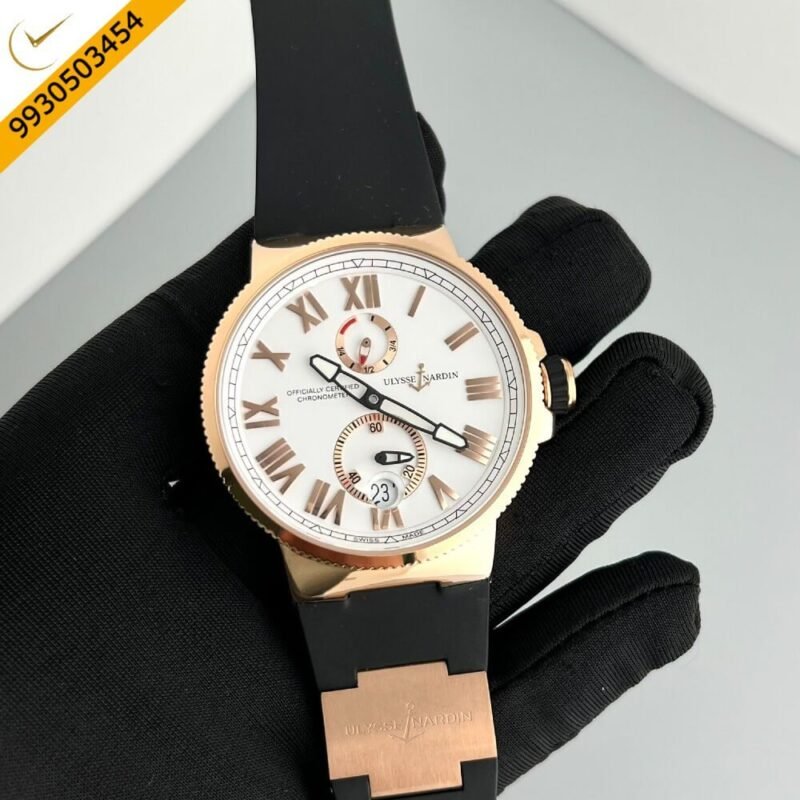 Ulysse Nardin Marine Chronometer White Dial Rubber strap Automatic Watch