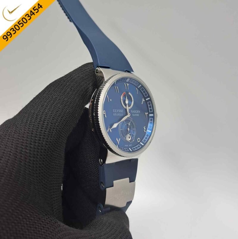 Ulysse Nardin Marine Torpilleur Steel Blue Dial Blue Rubber Strap Swiss Automatic Watch - Image 2