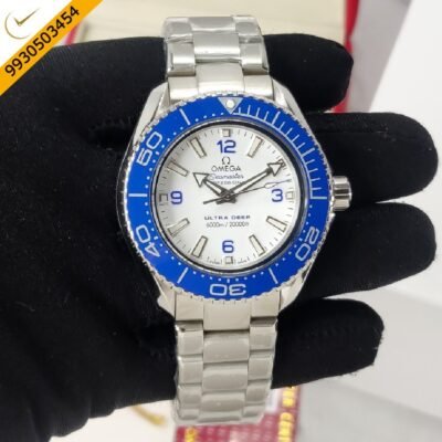 Omega Ultra Deep Planet Ocean White Dial Stainless Steel Watch