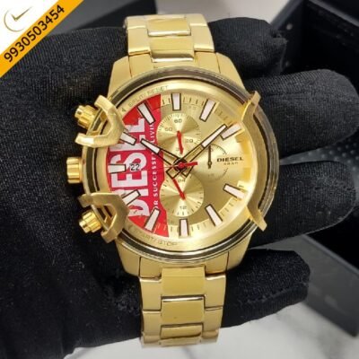 Diesel Griffed Chronograph Full Gold Swiss Watch