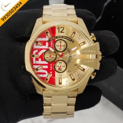 Diesel Griffed Chronograph Full Gold Swiss Watch