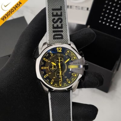 Diesel Mega Chief Black Dial Swiss Watch