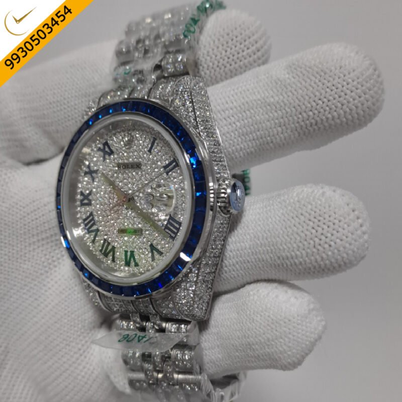 Rolex Date-Just Roman Marker Full Diamond Studded Swiss Automatic Watch - Image 2