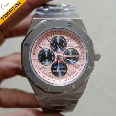 Audemars Piguet Royal Perceptual Calender Silver Salmon Dial Swiss Automatic Watch