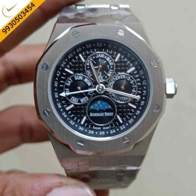 Audemars Piguet Royal Perceptual Calender Silver Black Dial Swiss Automatic Watch