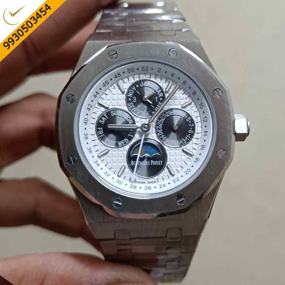 Audemars Piguet Royal Perceptual Calender Silver White Dial Swiss Automatic Watch