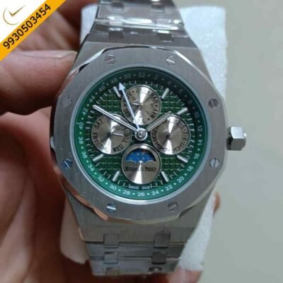 Audemars Piguet Royal Perceptual Calender Silver Green Dial Swiss Automatic Watch