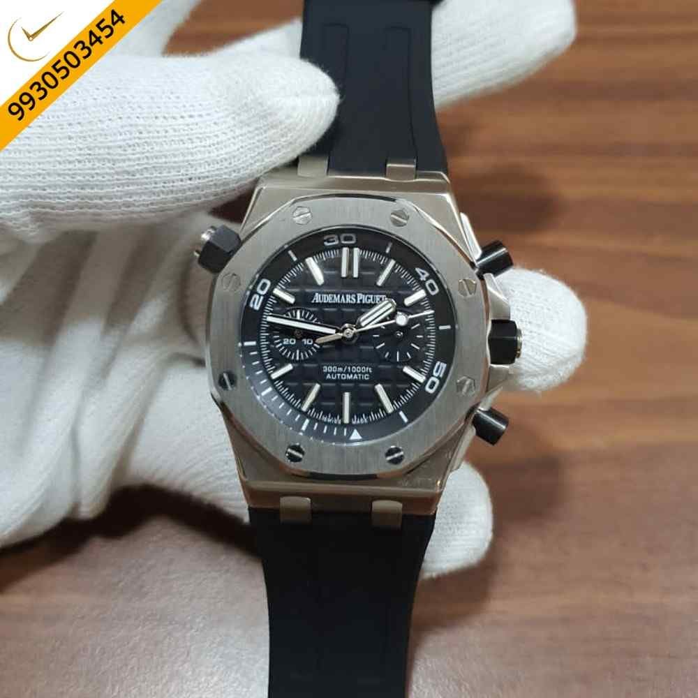 Audemars Piguet Royal Oak Offshore Diver Silver Black Swiss Watch