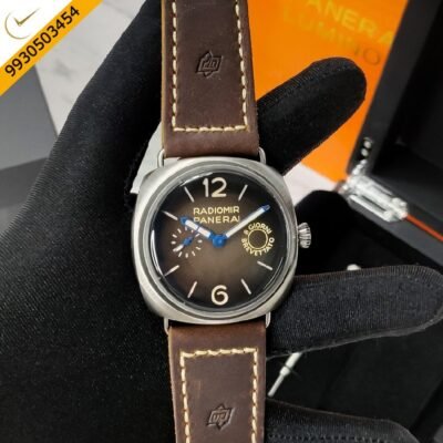 Luminor Panerai Brown Dial Stailness Steel Case Brown Leather strap Automatic Watch