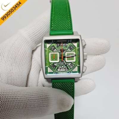 Tag Heuer Monaco Chronograph X Green Edition Skeleton Dial Green leather Strap Swiss Watch