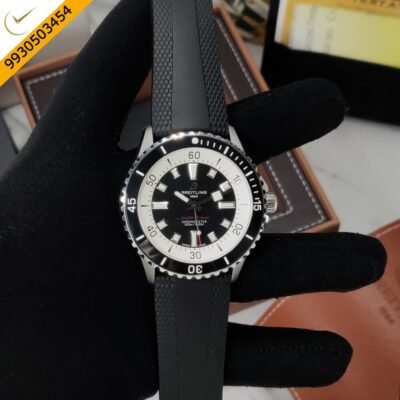 Breitling Super Ocean 44 Kelly Slater Black Dial Black Rubber Strap Swiss Automatic Watch