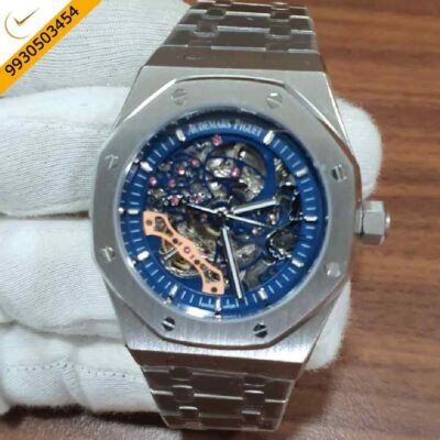 Audemars Piguet Royal Oak silver Skeleton Blue Dial Swiss Automatic Watch