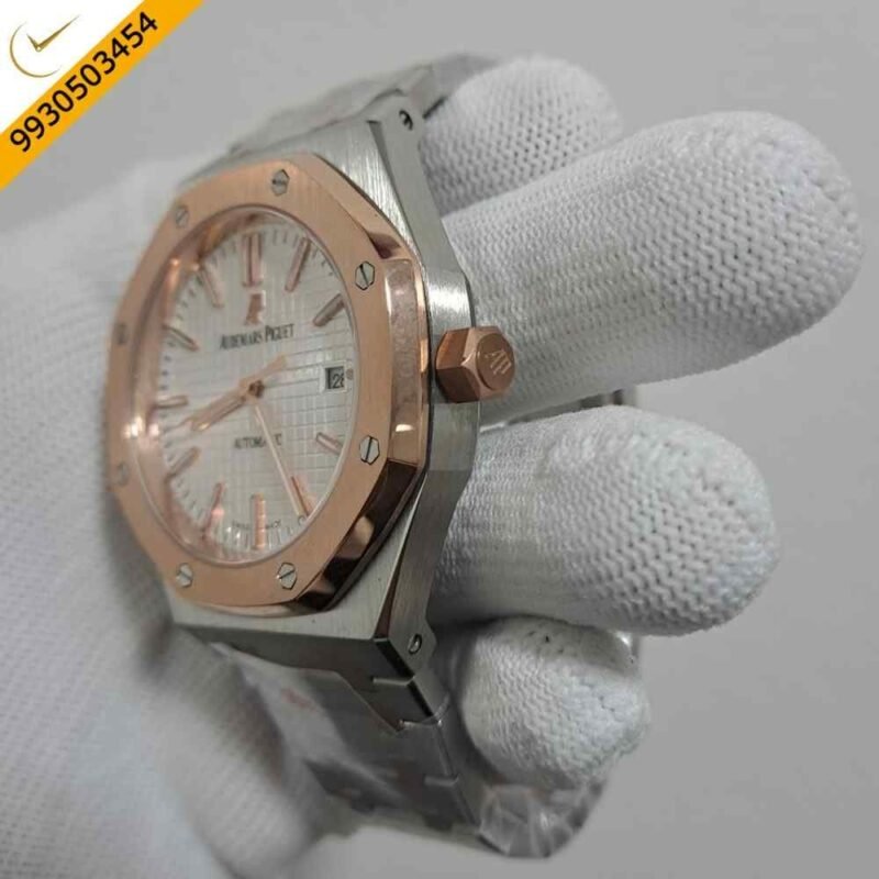 Audemars Piguet Royal Oak Dual Tone White Dial Swiss Automatic Watch - Image 2