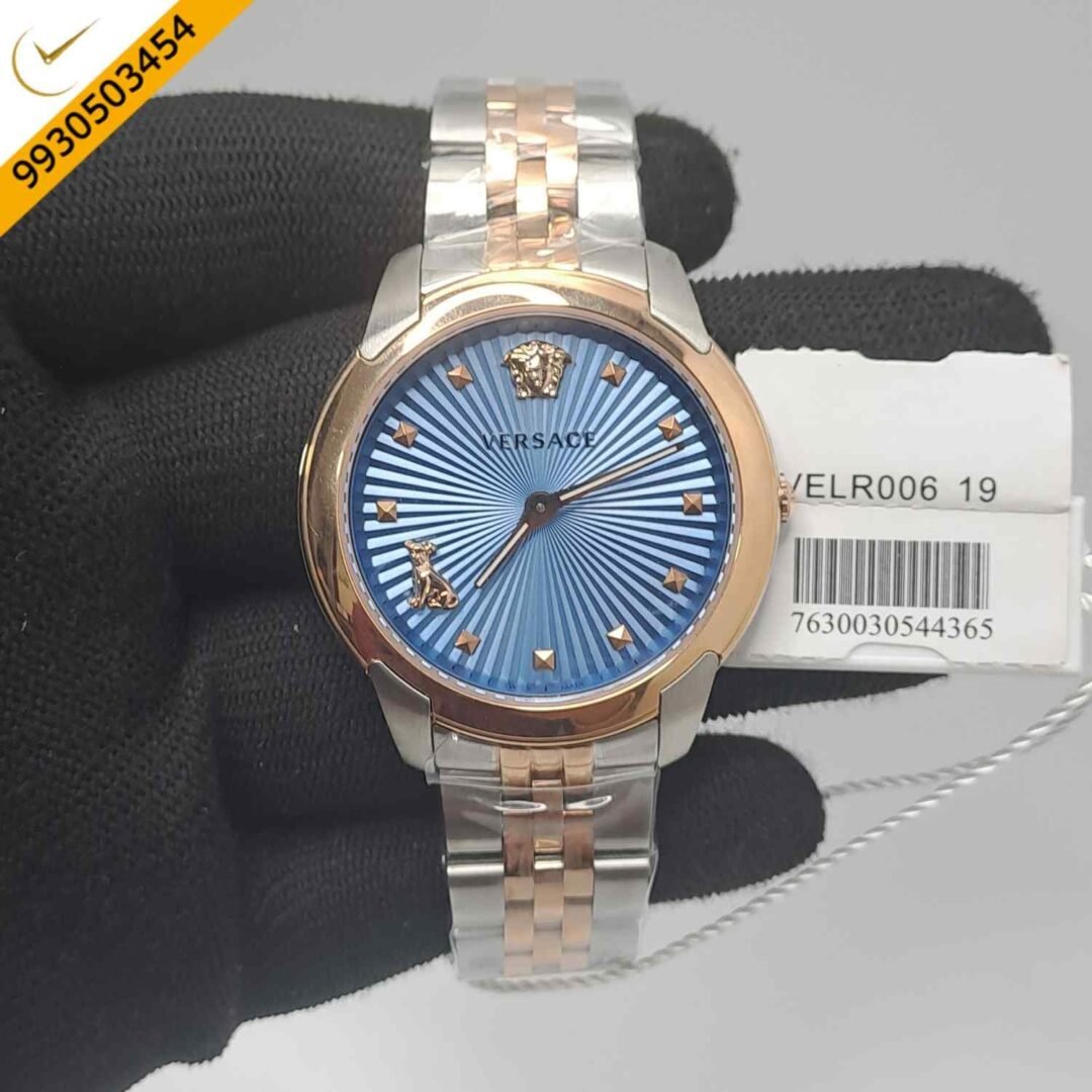Versace Audrey Dual Tone Blue Dial Store Quality Swiss Watch