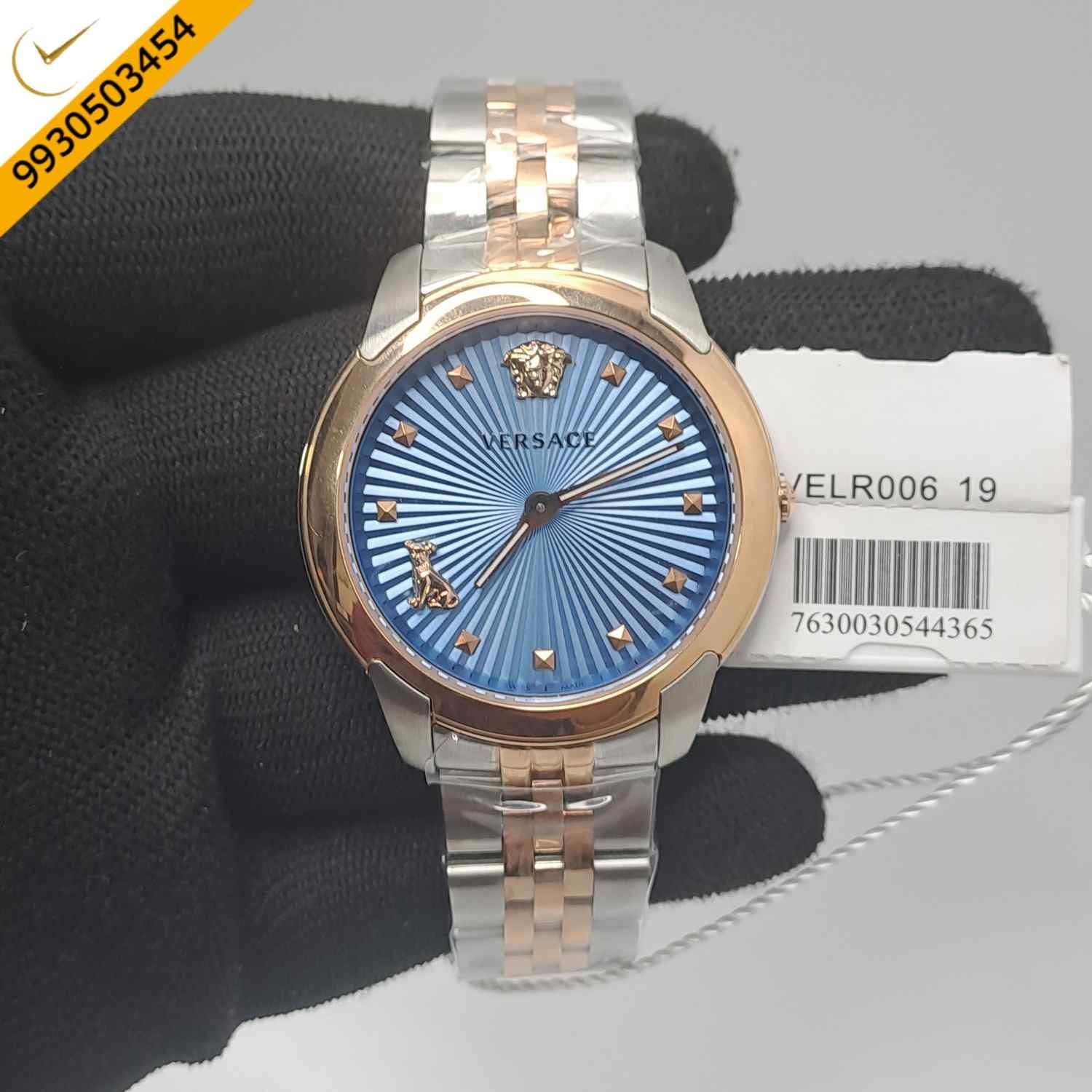 Versace Audrey Dual Tone Blue Dial Store Quality Swiss Watch