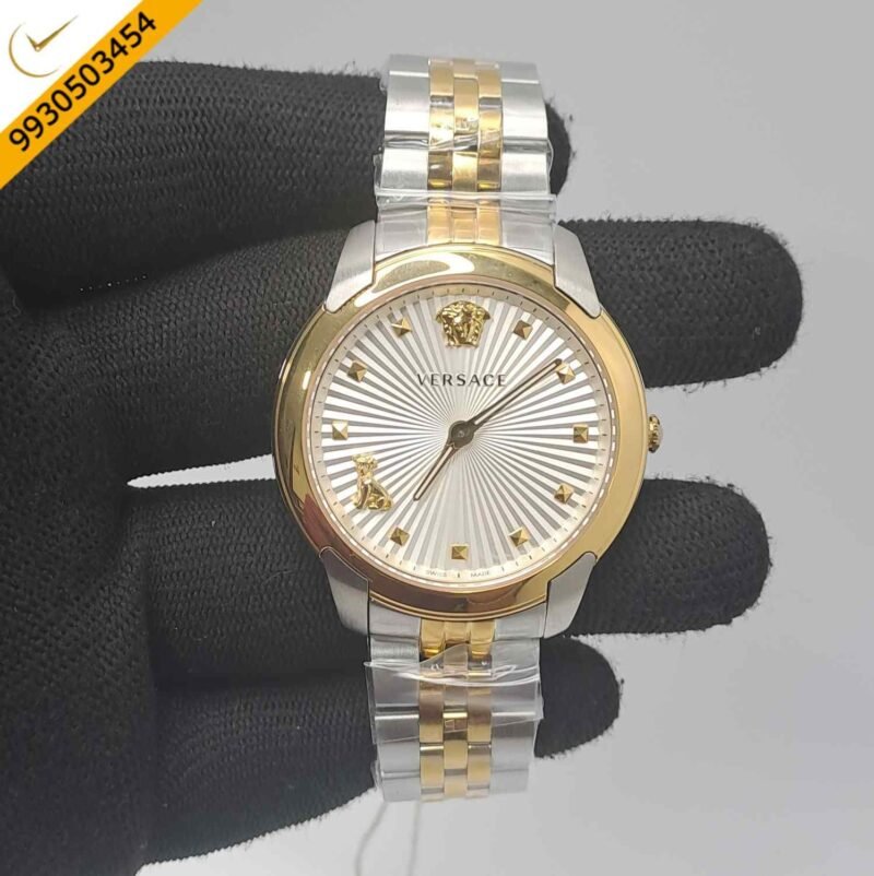 Versace Audrey Dual Tone Silver Dial Store Quality Swiss Watch