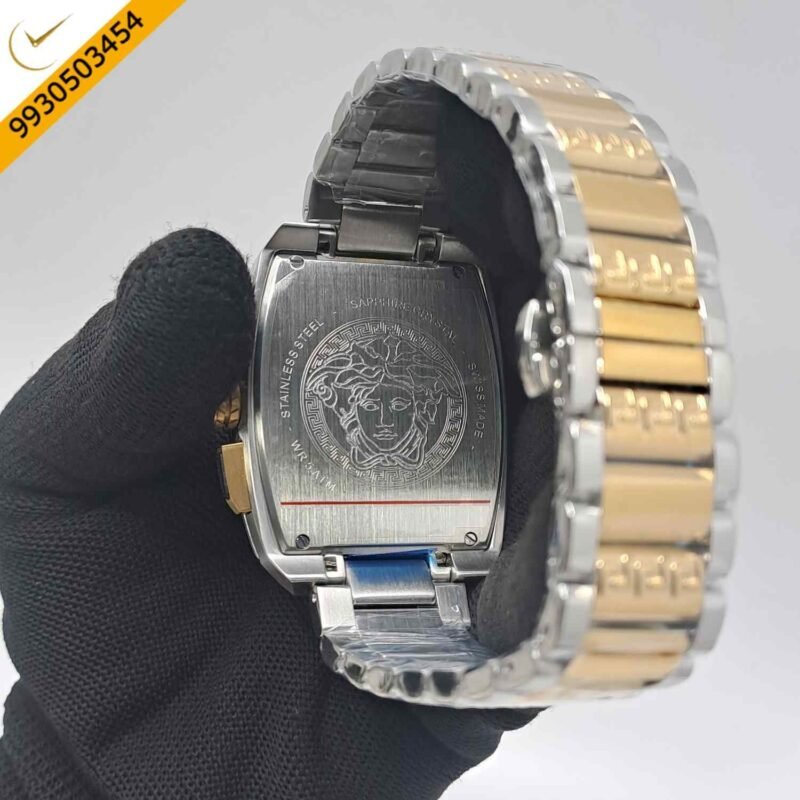 Versace Dominus Chronograph Dual Tone Green Dial Swiss Watch - Image 4