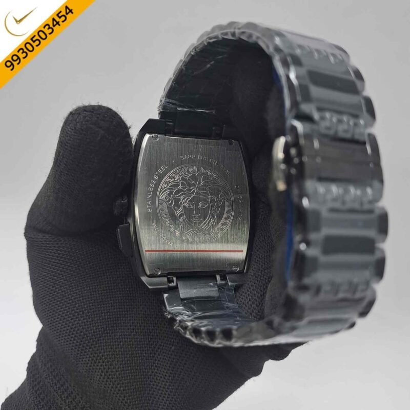 Versace Dominus Chronograph Full Black Edition Swiss Watch - Image 4