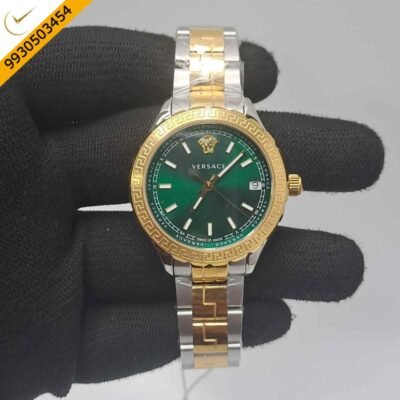 Versace Hellenyium Dual Tone Green Dial Store Quality Swiss Watch